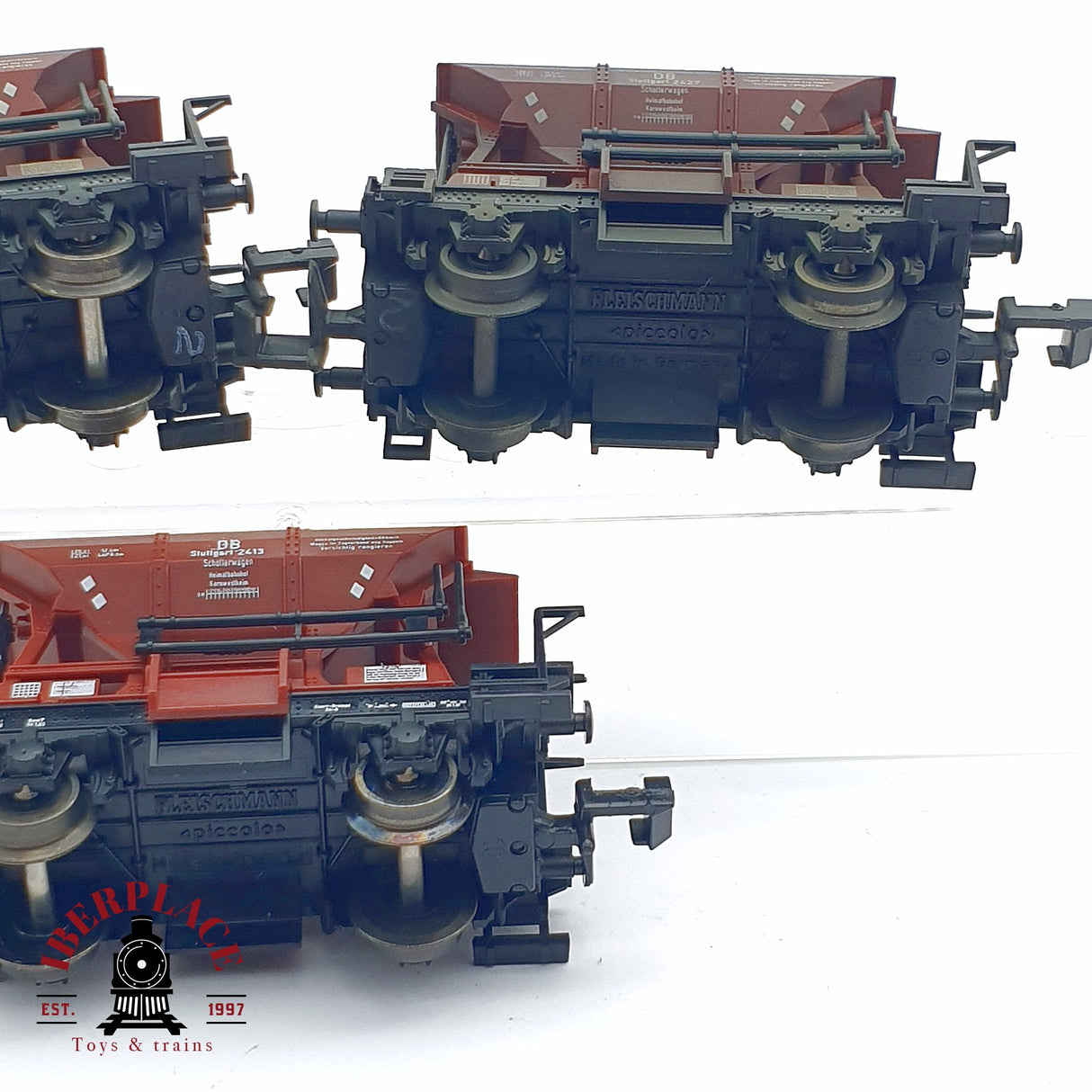 ♻️ 2da mano - Fleischmann 82 8228 vagones tolva DB Stuttgart N escala 1:160