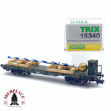 ♻️ 2da mano - Minitrix 15340 vagón plataforma profi club año 2005 N escala 1:160