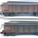 ♻️ 2da mano - Roco 4x 25564/65/66/67 vagones de borde alto DB envejecidos N escala 1:160