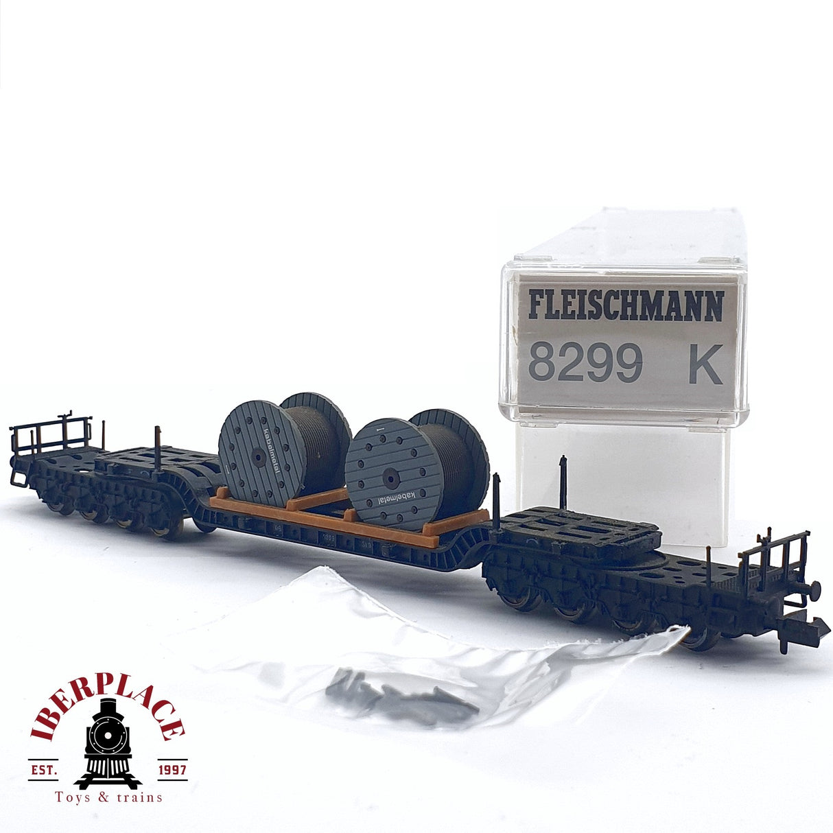 ♻️ 2da mano - Fleischmann 8299K vagón cargas pesadas Kabelmetal DB N escala 1:160