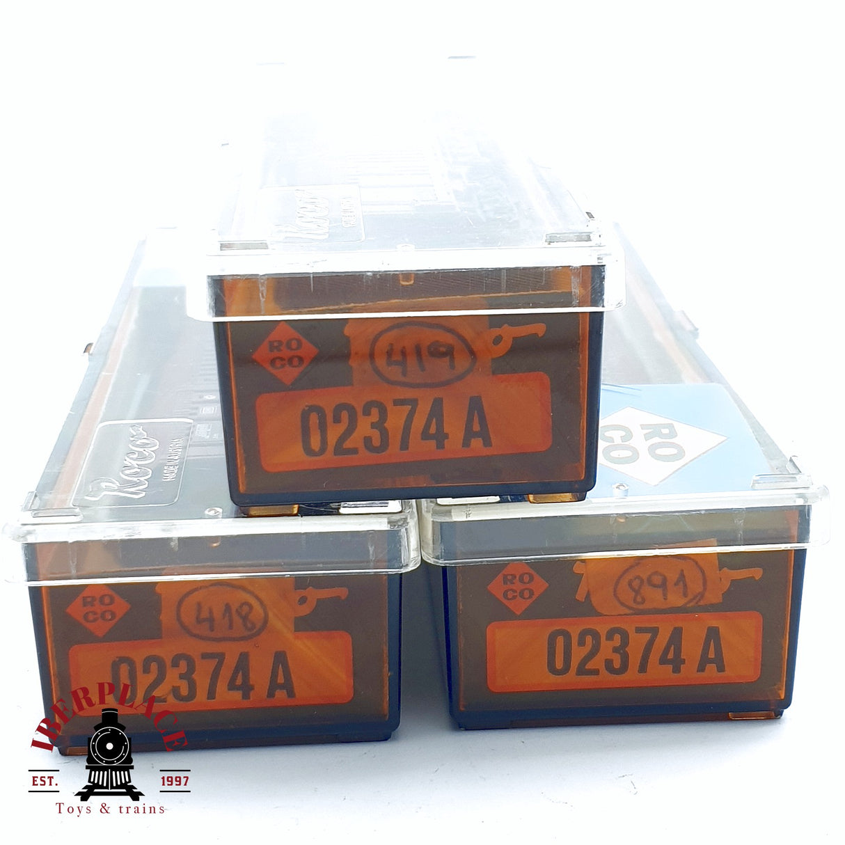 ♻️ 2da mano - Roco 3x 02374A vagones telescópicos DB N escala 1:160