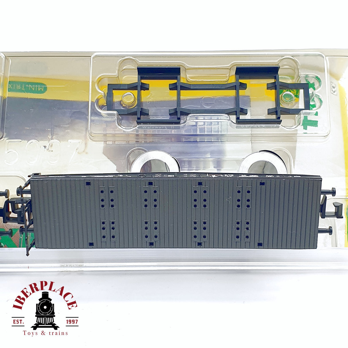 ♻️ 2da mano - Minitrix 15182 set de vagones plataforma DB N escala 1:160