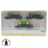 ♻️ 2da mano - Minitrix 15123 set de vagones Tolva Vigier SBB CFF N escala 1:160