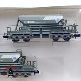 ♻️ 2da mano - Minitrix 15123 set de vagones Tolva Vigier SBB CFF N escala 1:160