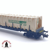 ♻️ 2da mano - Fleischmann vagón mercancias Van den Bosch ERP N escala 1:160
