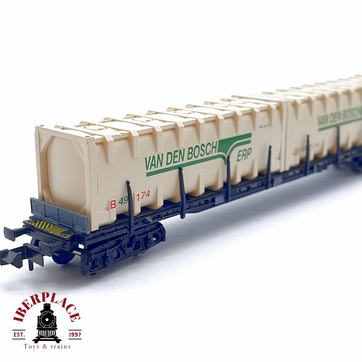 ♻️ 2da mano - Fleischmann vagón mercancias Van den Bosch ERP N escala 1:160