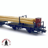 ♻️ 2da mano - Fleischmann 8223K vagón plataforma giratorio con troncos N escala 1:160