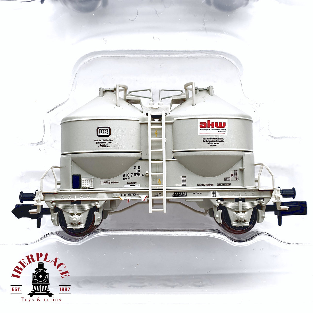 ♻️ 2da mano - Minitrix 15087 set de vagones silo AKW DB Época IV N escala 1:160