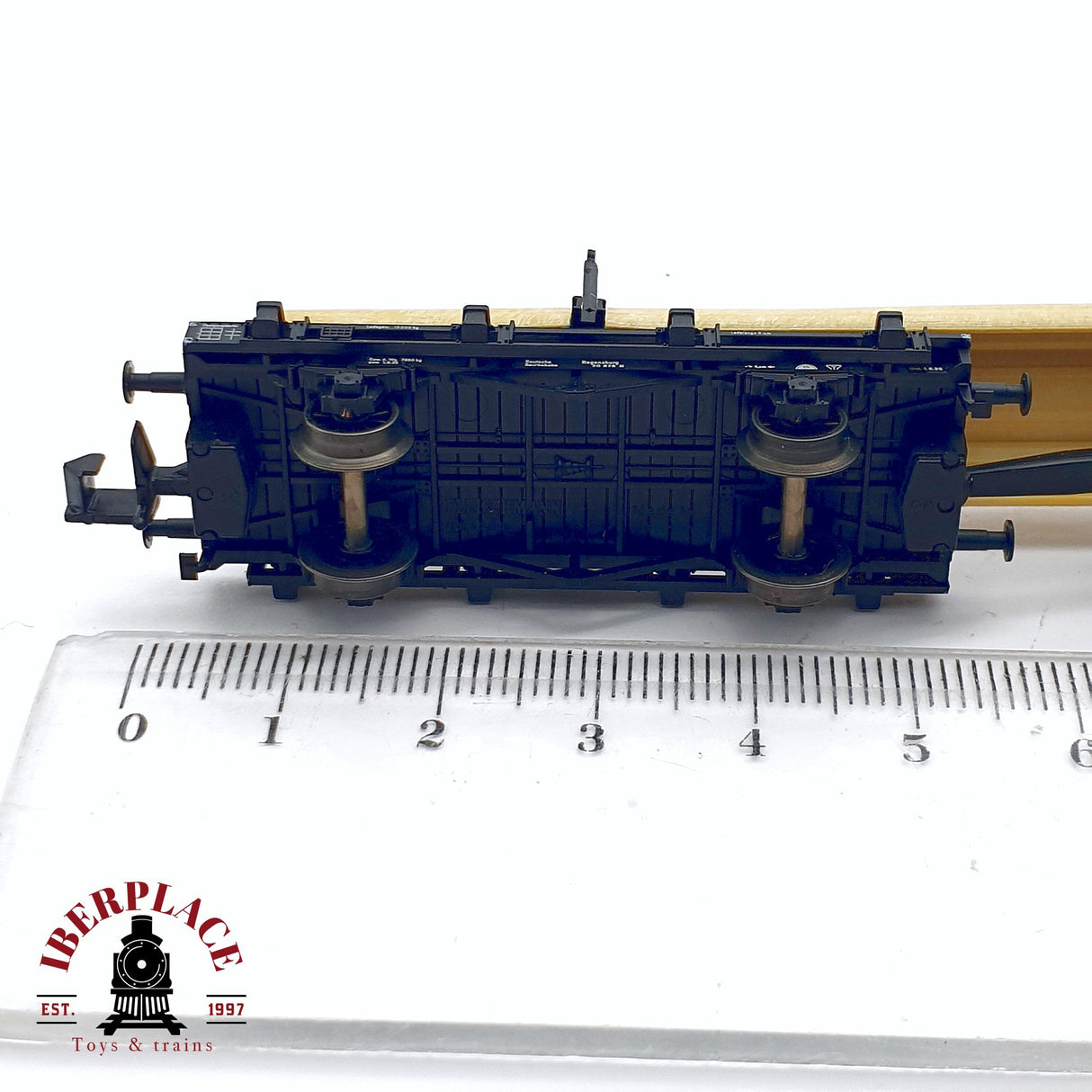 ♻️ 2da mano - Fleischmann 8223K vagón plataforma giratorio con troncos N escala 1:160