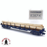 ♻️ 2da mano - Fleischmann 8287K vagón estacas con troncos DB N escala 1:160