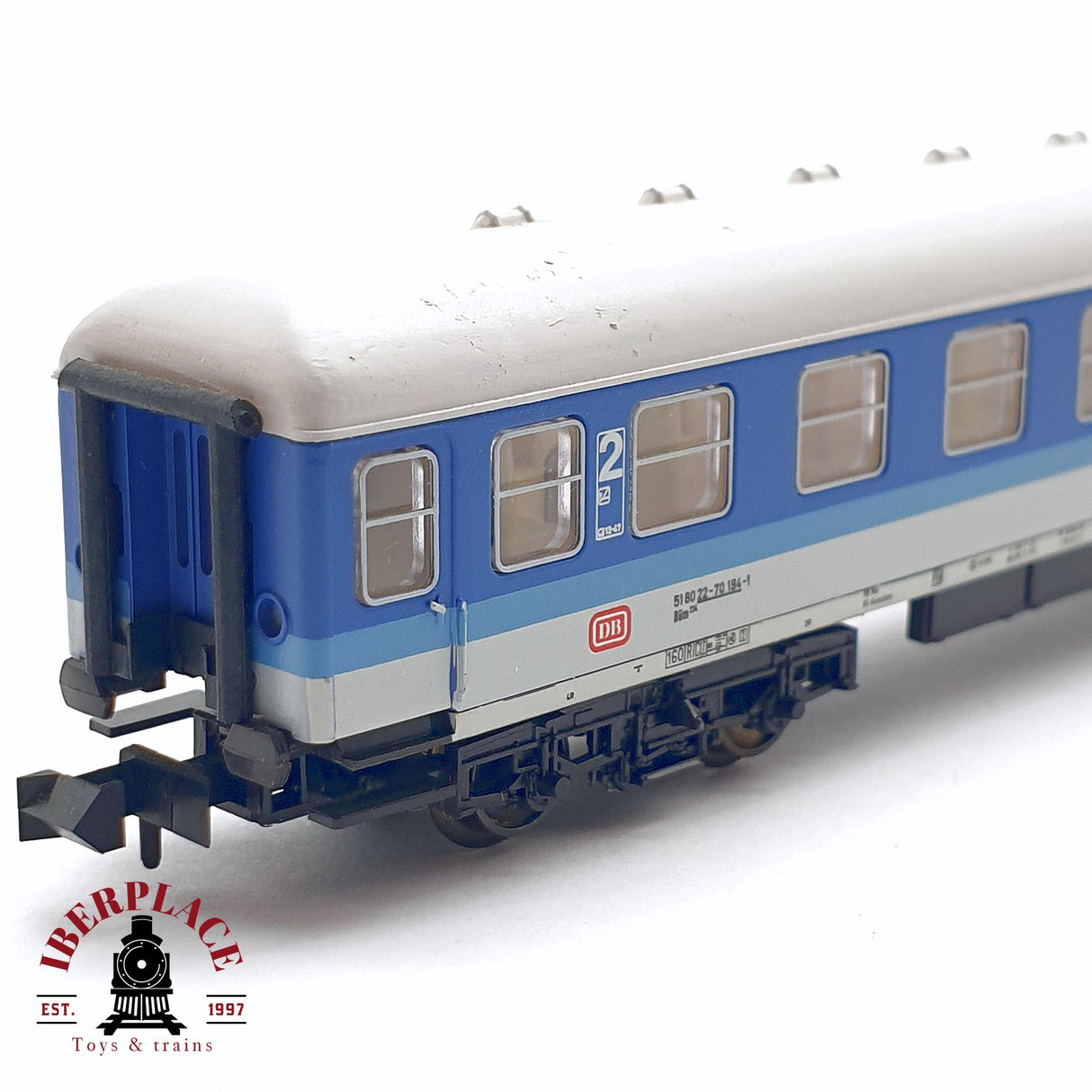 ♻️ 2da mano - Minitrix 13191 vagón pasajeros DB clase 2 N escala 1:160