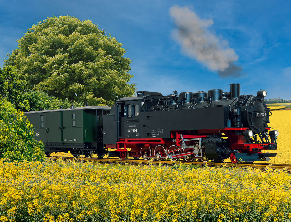 L.G.B 21484 Digital Locomotor a vapor DR, número de carretera 99 1757-6 escala G