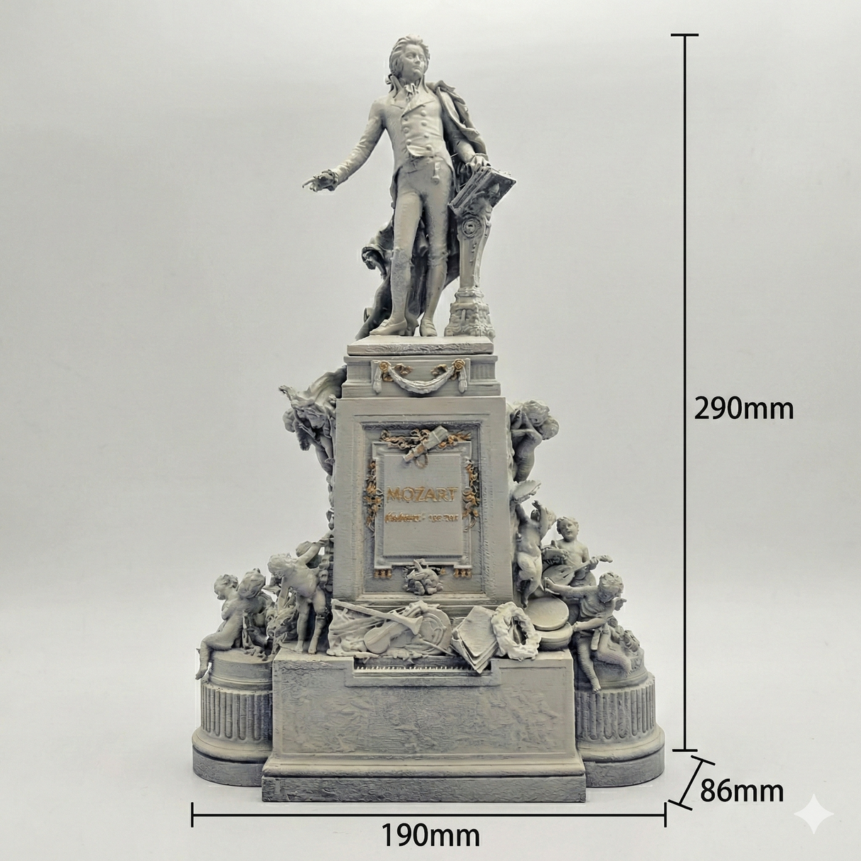Iberplace 40041 – Figura Monumento de Mozart para Jardín Ferroviario escala G