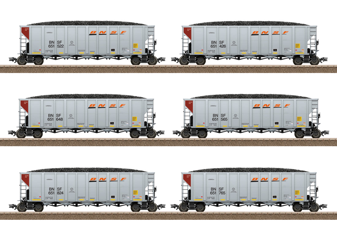 Trix 24911 – Set BNSF Hopper – seis vagones de carbón – H0 1:87