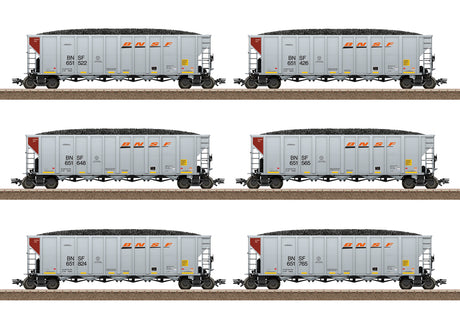 Trix 24911 – Set BNSF Hopper – seis vagones de carbón – H0 1:87