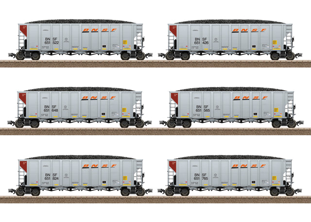 Trix 24911 – Set BNSF Hopper – seis vagones de carbón – H0 1:87