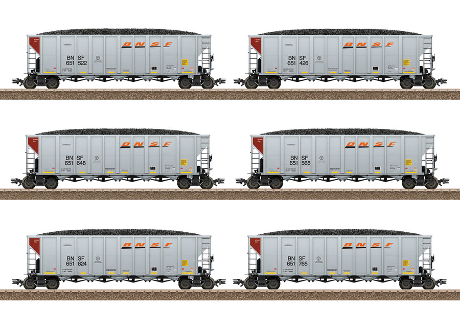 Trix 24911 – Set BNSF Hopper – seis vagones de carbón – H0 1:87