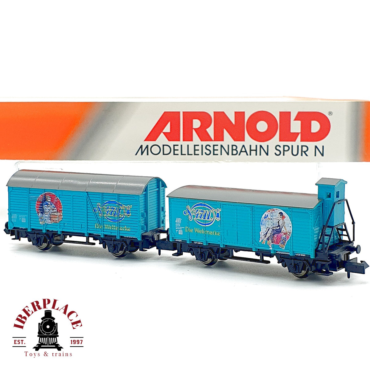 ♻️ Arnold Set 2 Vagones Cerrados 4711 Echt Kolnisch Wasser DRG Ep II escala N 1:160