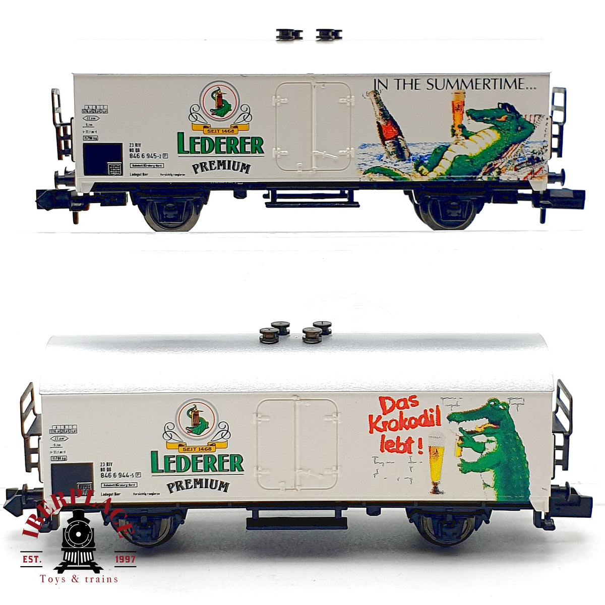 ♻️ Minitrix 13913 K Set 2 Vagones Cervezeros Lederer Premium DB Ep V escala N 1:160