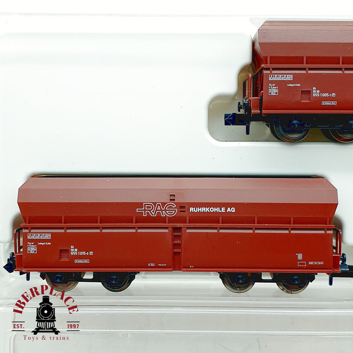 ♻️ Minitirx 13981 Set vagones tolva RAG Ruhrkohle AG DB Ep IV escala N 1:160