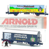 ♻️  Arnold 50014 Set 2 Vagones Cervezeros Andreas Malzkraft DB Ep IV escala N 1:160