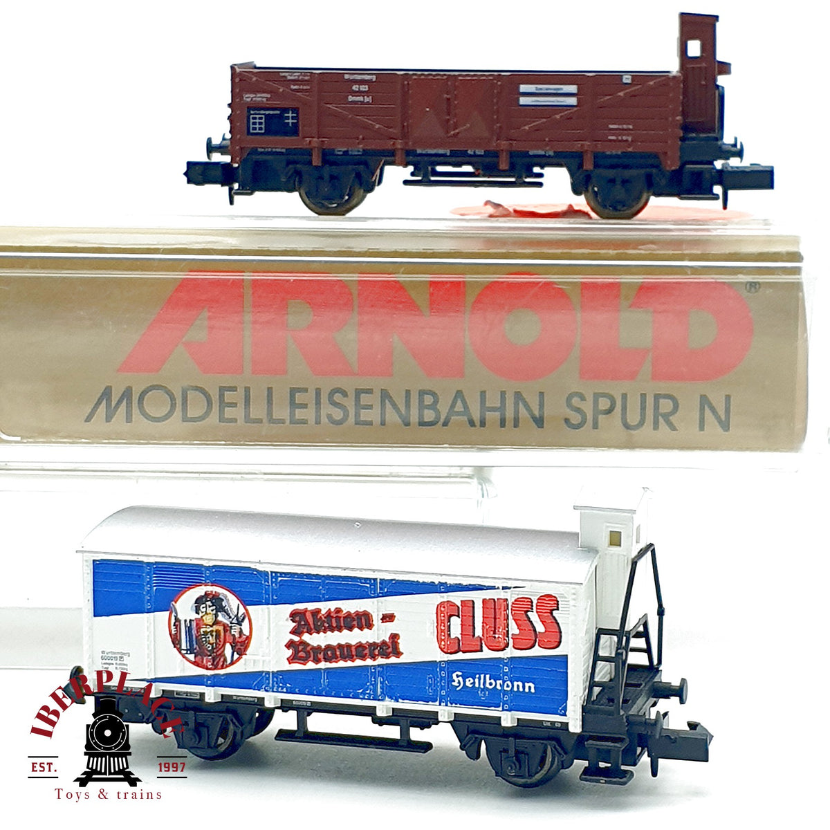 ♻️  Arnold 70003 Set 2 Vagones Cervezero Cluss y Borde Alto KWStE Ep I escala N 1:160