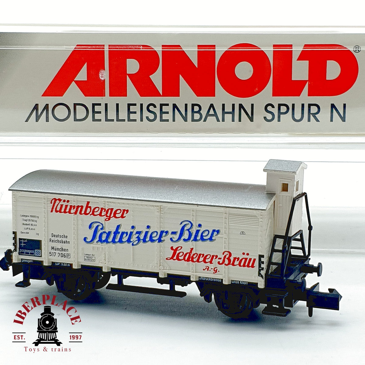♻️ Arnold 4255 Vagon cervecero garita Nurnberger Patrizier Bier DRG Ep II escala N 1:160