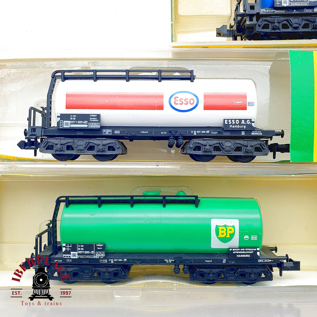 ♻️ Minitrix 5x Vagones Cisterna Aral Esso BP Shell DB Ep IV-V escala N 1:160