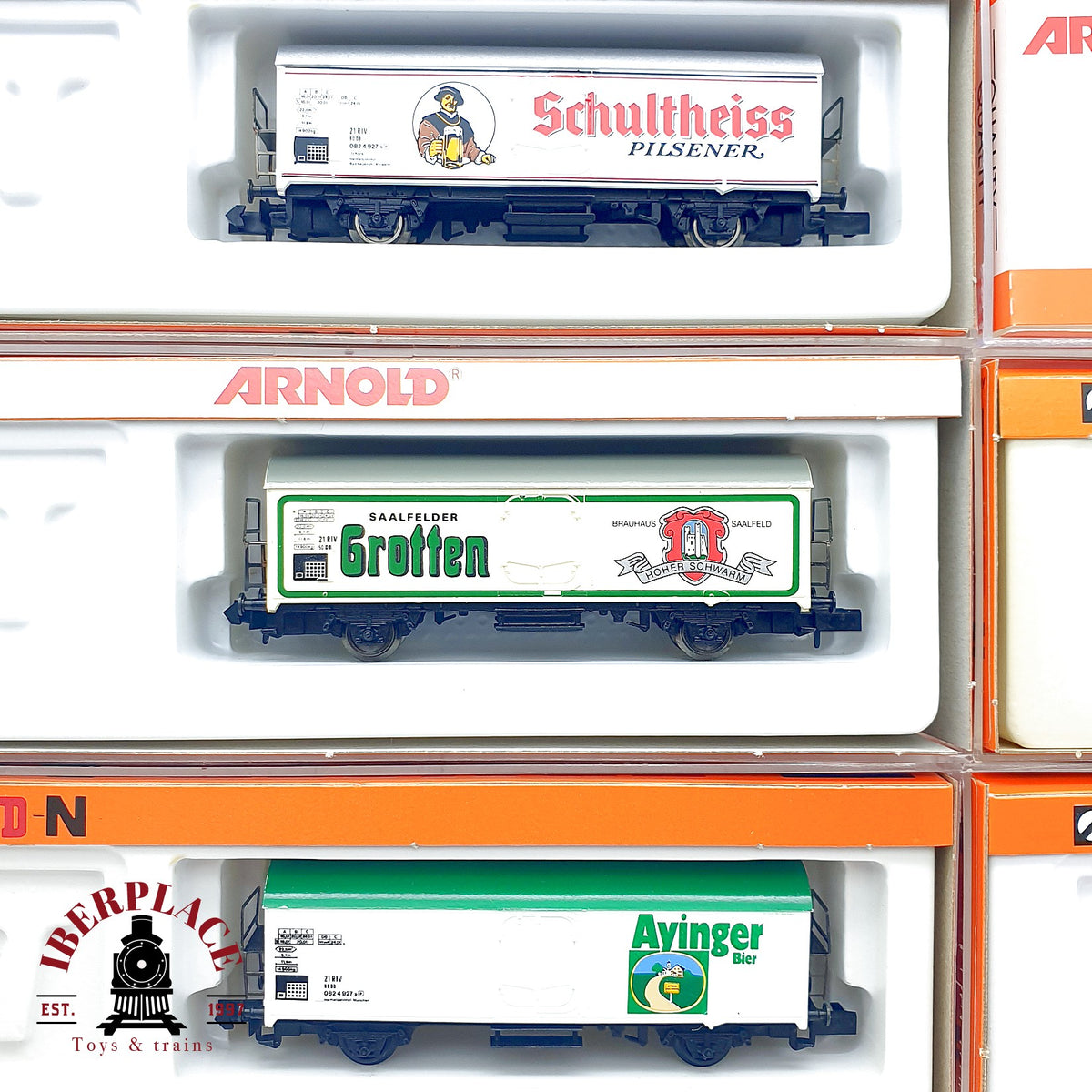 ♻️ Arnold 6x Vagones Cervezeros Schultheiss Hannen Ayinger DB Ep IV escala N 1:160