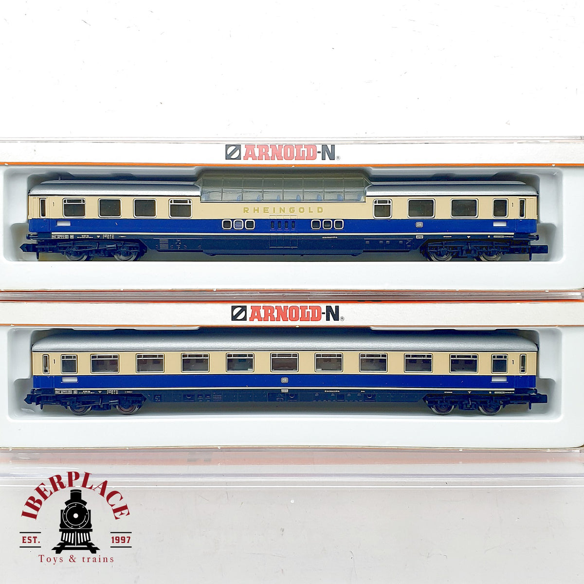 ♻️ Arnold 3860 3862 Set 2x vagones Rheingold Panorama 1a clase DB Ep III escala N 1:160