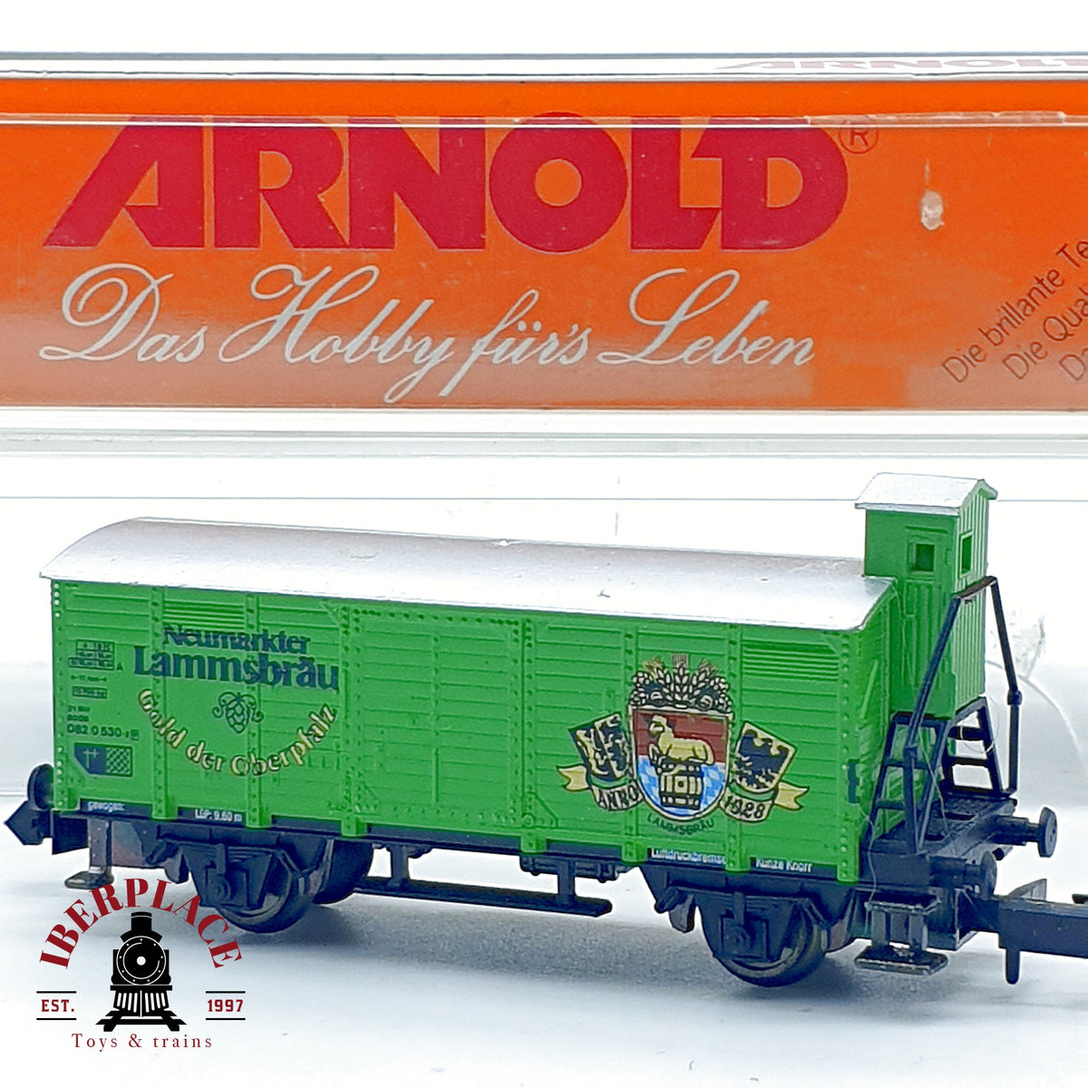 ♻️ Arnold 4266 Vagón cervecero garita Neumarkter Lammsbrau DB Ep IV escala N 1:160