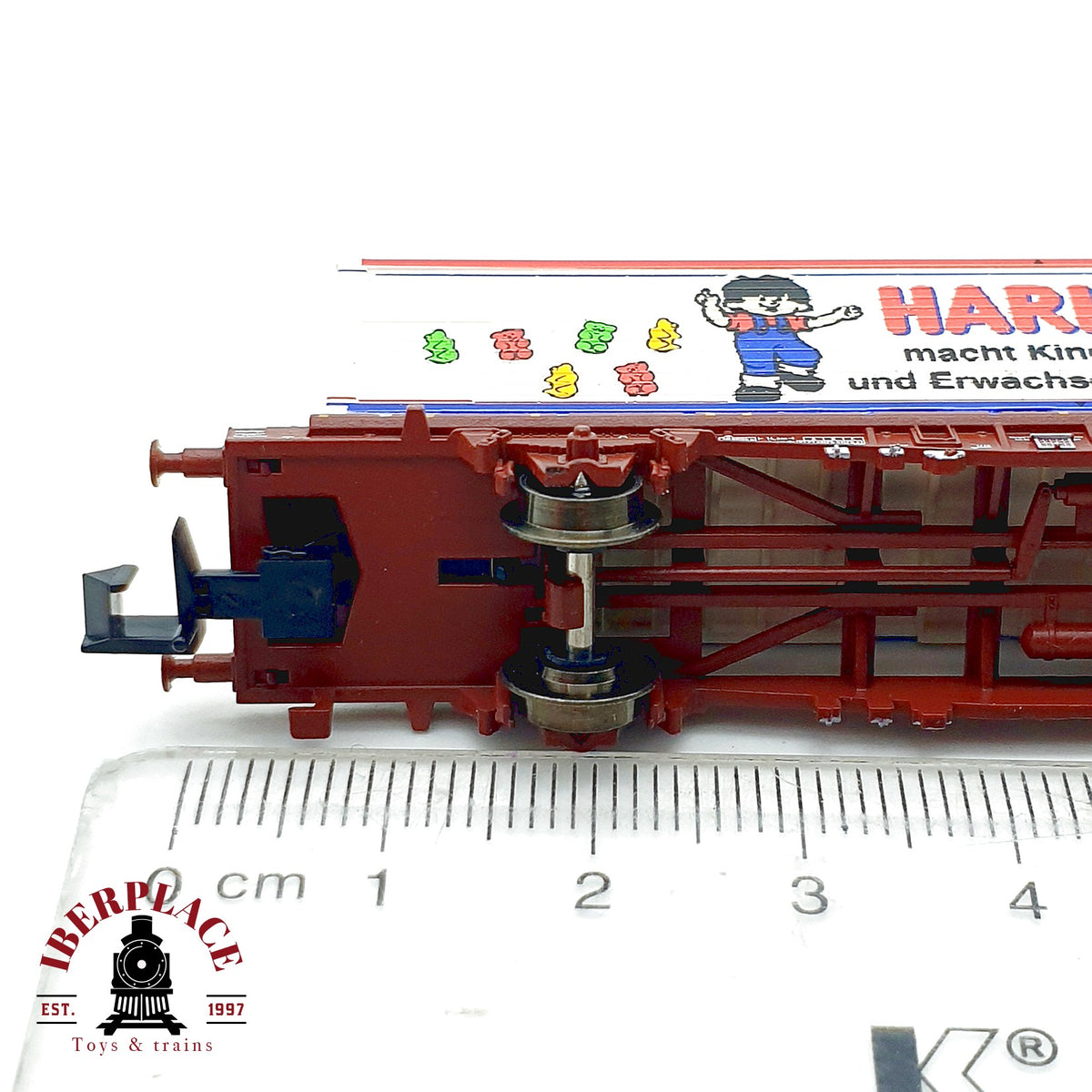 ♻️ Minitrix 13866 Vagon Portacontenedores Haribo DB Ep V escala N 1:160