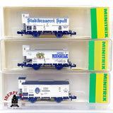 ♻️ Minitrix 3x Vagones Garita Spalt Riegele Landshuter KBayStB Ep I escala N 1:160