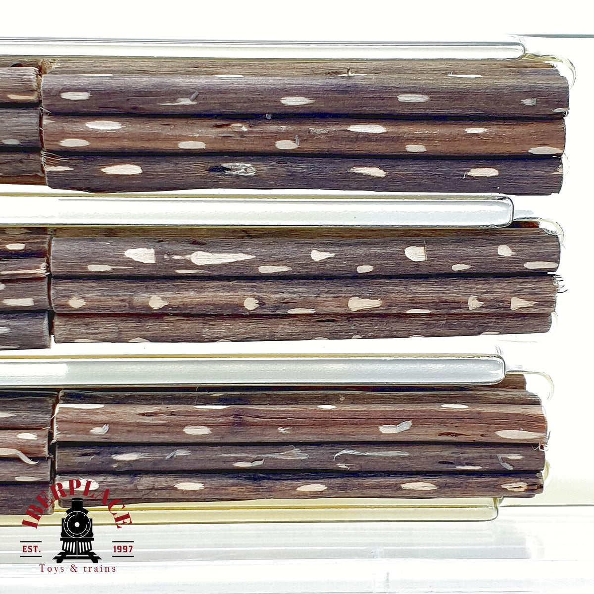 ♻️ Minitrix 13459 Set 3 vagones teleros carga troncos madera DB Ep IV escala N 1:160