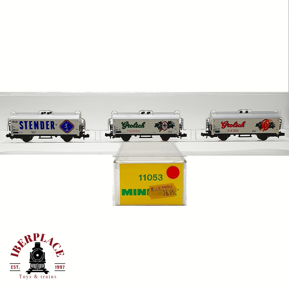 ♻️ Minitrix 11053 Set 3x vagones cerveza Grolsch Stender NS Ep IV escala N 1:160