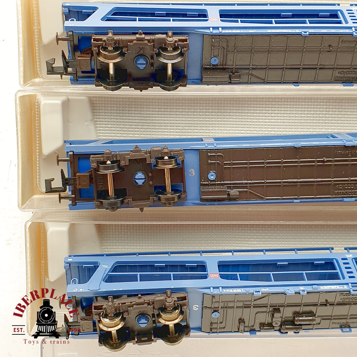 ♻️ Fleischmann 3x 8290K vagones portaautomoviles dobles DB Ep IV escala N 1:160