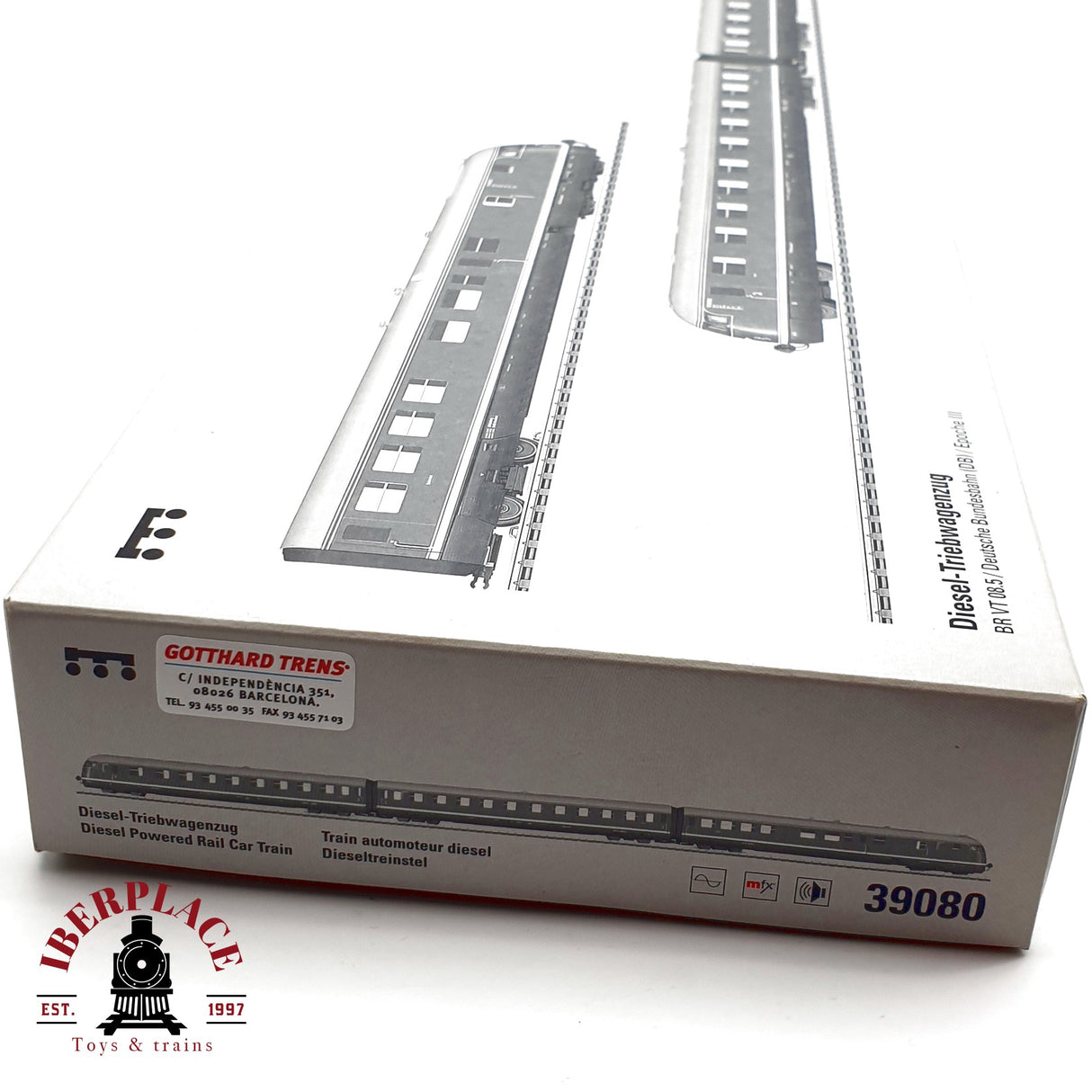 ♻️  Märklin 39080 Set Digital Locomotora DB BR VT08.5 con sonido H0 escala 1:87 R06