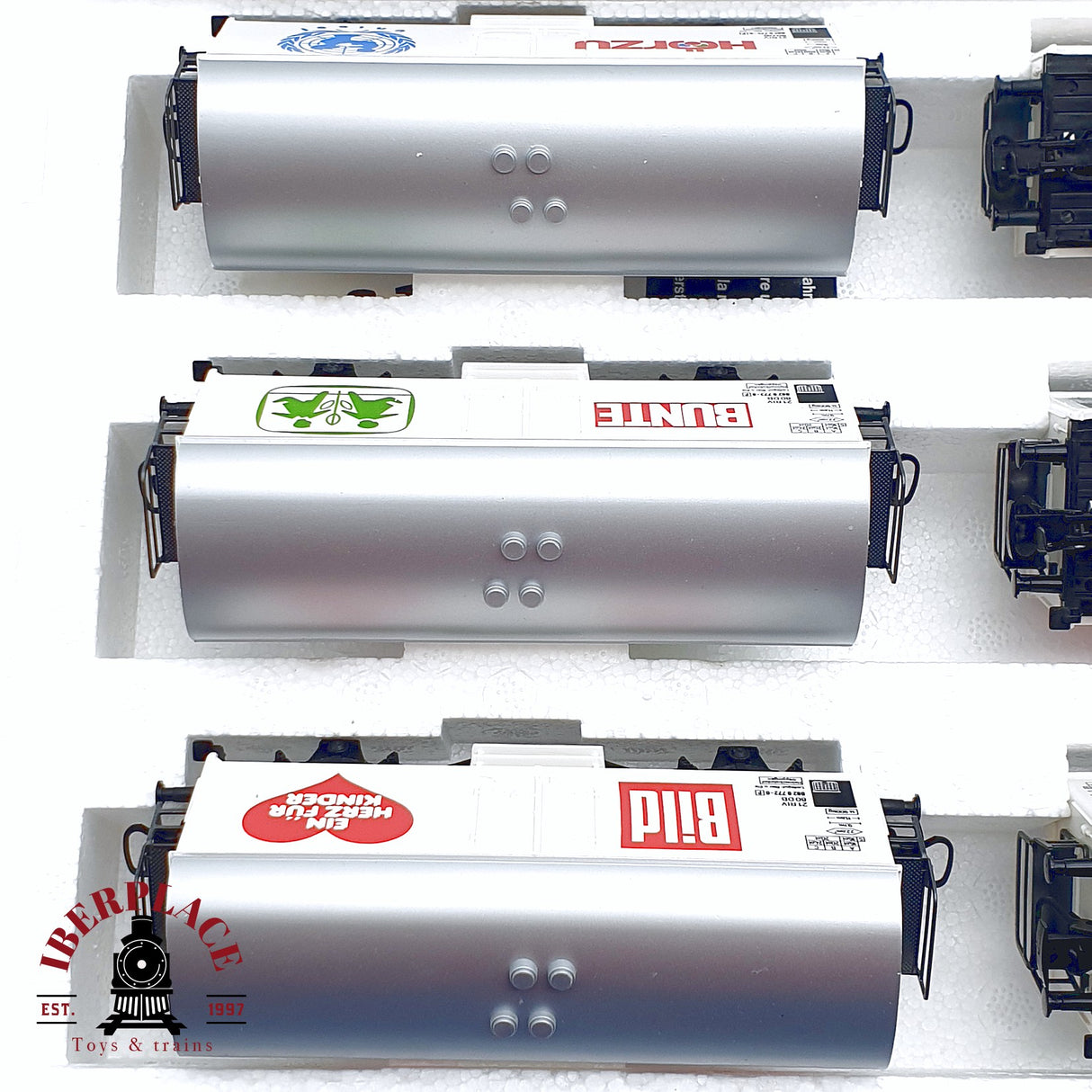 ♻️ 2da mano - Märklin 4400 Juego de vagones especiales "Big Helps Small" H0 escala 1:87