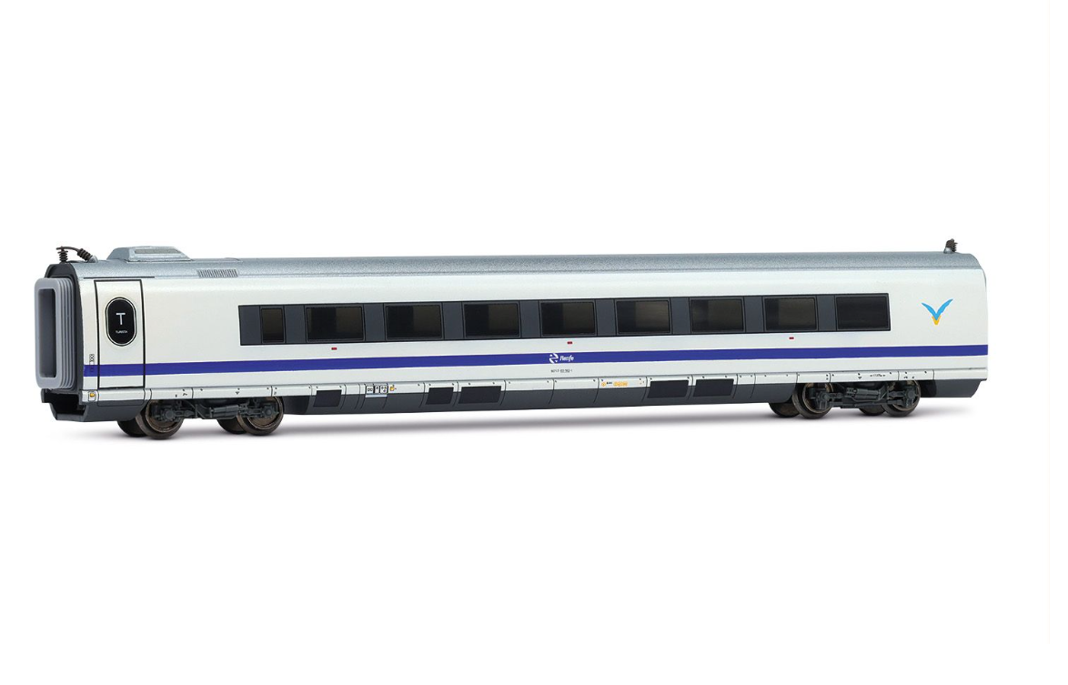 Arnold HN2611 tren de alta velocidad S-103, decoración azul/blanco original, ép. VI RENFE N escala 1:160
