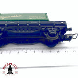 ♻️ 2da mano -  DC Electrotren vagón plataforma con contenedor González RENFE H0 escala 1:87