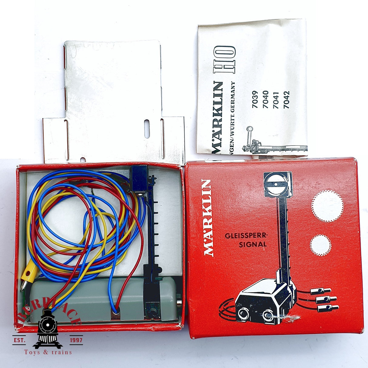 ♻️ 2da mano -  Märklin 7042 Señal de bloqueo de vía - Sin Usar H0 escala 1:87 3/9