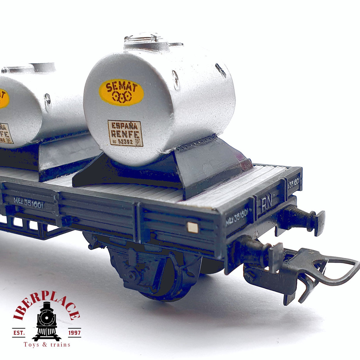 ♻️ 2da mano -  DC Electrotren vagón plataforma RENFE  Semat H0 escala 1:87