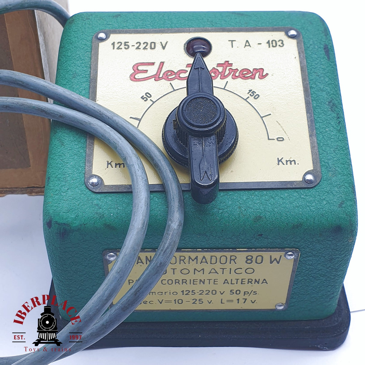 ♻️ 2da mano -  Electrotren Transformador antiguo para decoración 80W automático  H0 escala 1:87