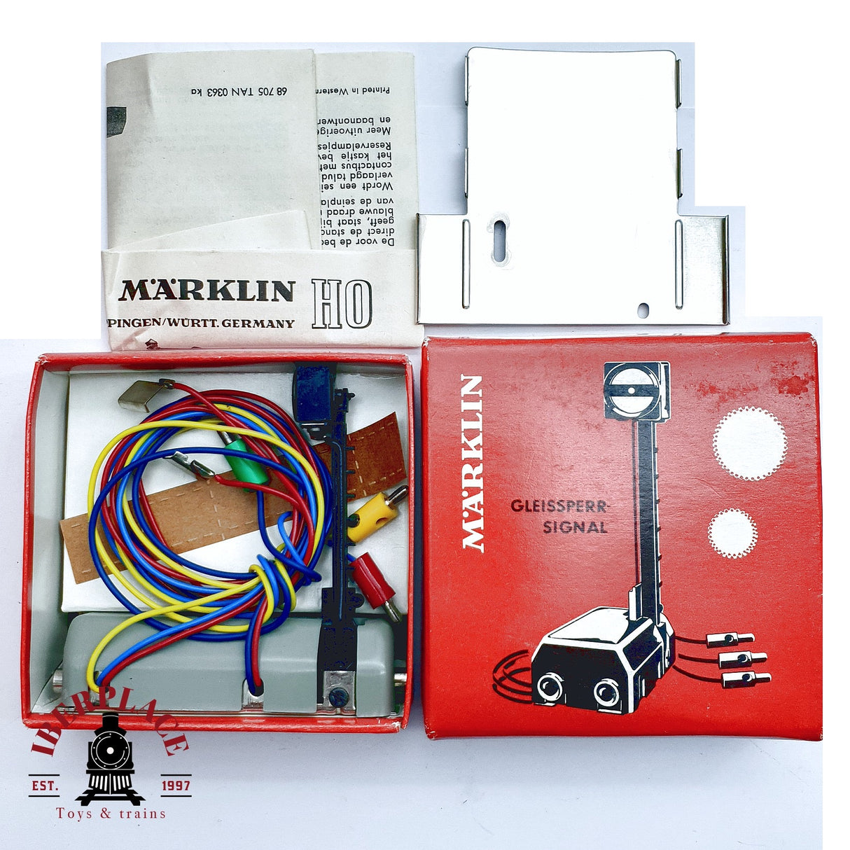 ♻️ 2da mano -  Märklin 7042 Señal de bloqueo de vía - Sin Usar H0 escala 1:87 5/9