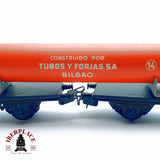 ♻️ 2da mano -  DC Electrotren vagón mercancía Tubos y Forjas SA Bilbao H0 escala 1:87