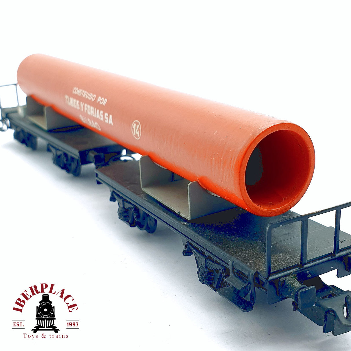 ♻️ 2da mano -  DC Electrotren vagón mercancía Tubos y Forjas SA Bilbao H0 escala 1:87