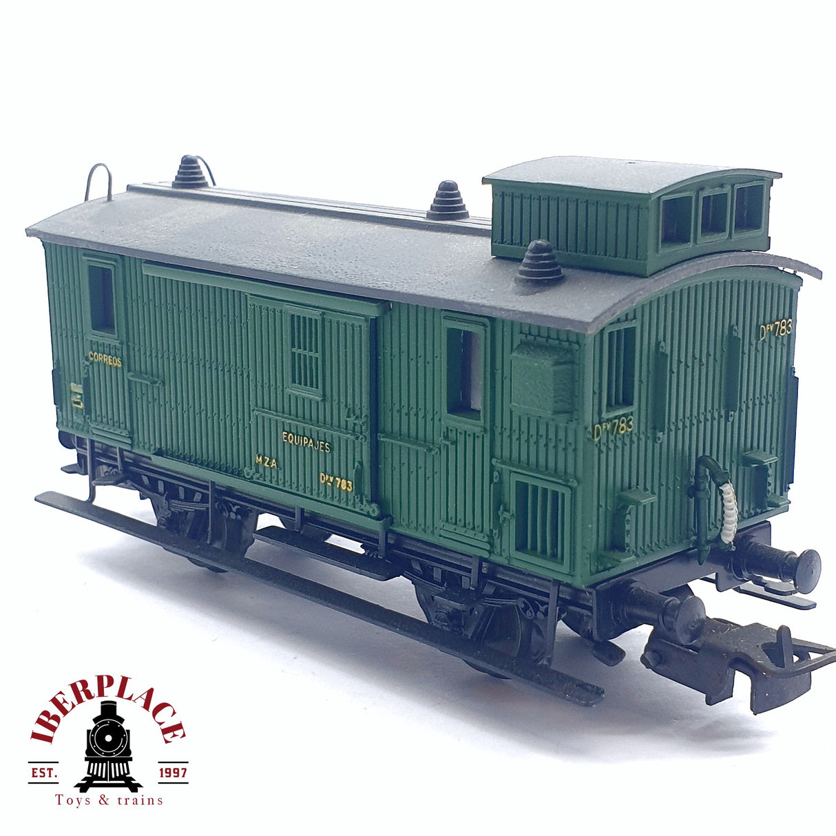 ♻️ 2da mano -  DC Electrotren 857 vagón correos postales y equipajes M.ZA RENFE H0 escala 1:87