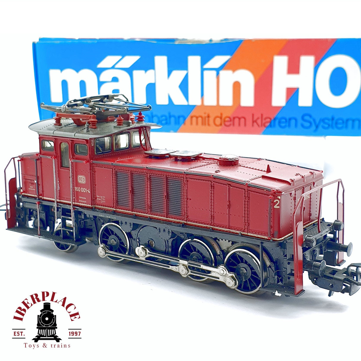 ♻️ 2da mano - Märklin 3157 Locomotora eléctrica DB 160 001-4 roja H0 escala 1:87