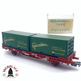 ♻️ 2da mano -  DC Electrotren 1440 plataforma con contenedores Gonzales Transfesa RENFE H0 escala 1:87