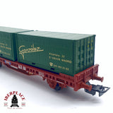 ♻️ 2da mano -  DC Electrotren 1440 plataforma con contenedores Gonzales Transfesa RENFE H0 escala 1:87
